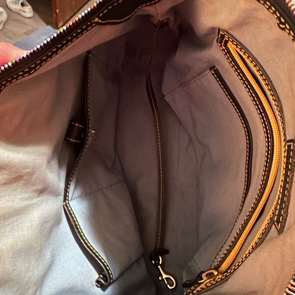 Dooney & Bourke Black Handbag with Colorful Logo - Picture 5 of 16